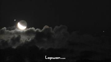 在丽江玉龙雪山旁观测月掩木星